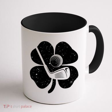 Fun Irish Golf Shamrocks Costume St Patrick's Day Gift Coffee Mug back