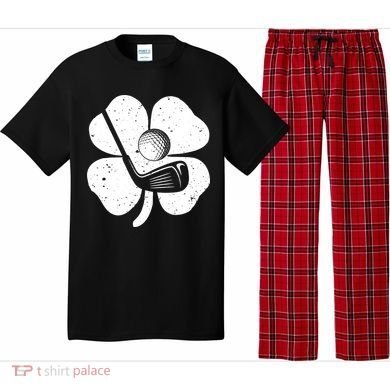 Fun Irish Golf Shamrocks Costume St Patrick's Day Gift Pajama Set