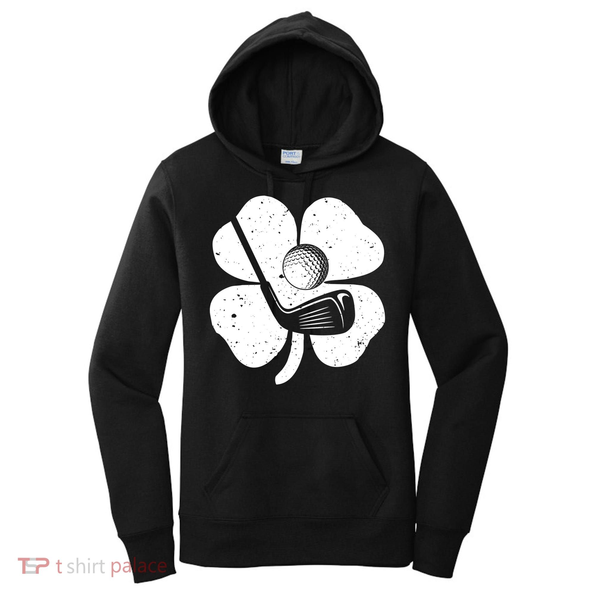 Fun Irish Golf Shamrocks Costume St Patrick's Day Gift Women's Hoodie