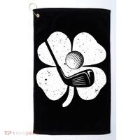 Fun Irish Golf Shamrocks Costume St Patrick's Day Gift Golf Towel thumb 0