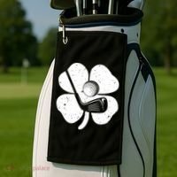 Fun Irish Golf Shamrocks Costume St Patrick's Day Gift Golf Towel thumb 2