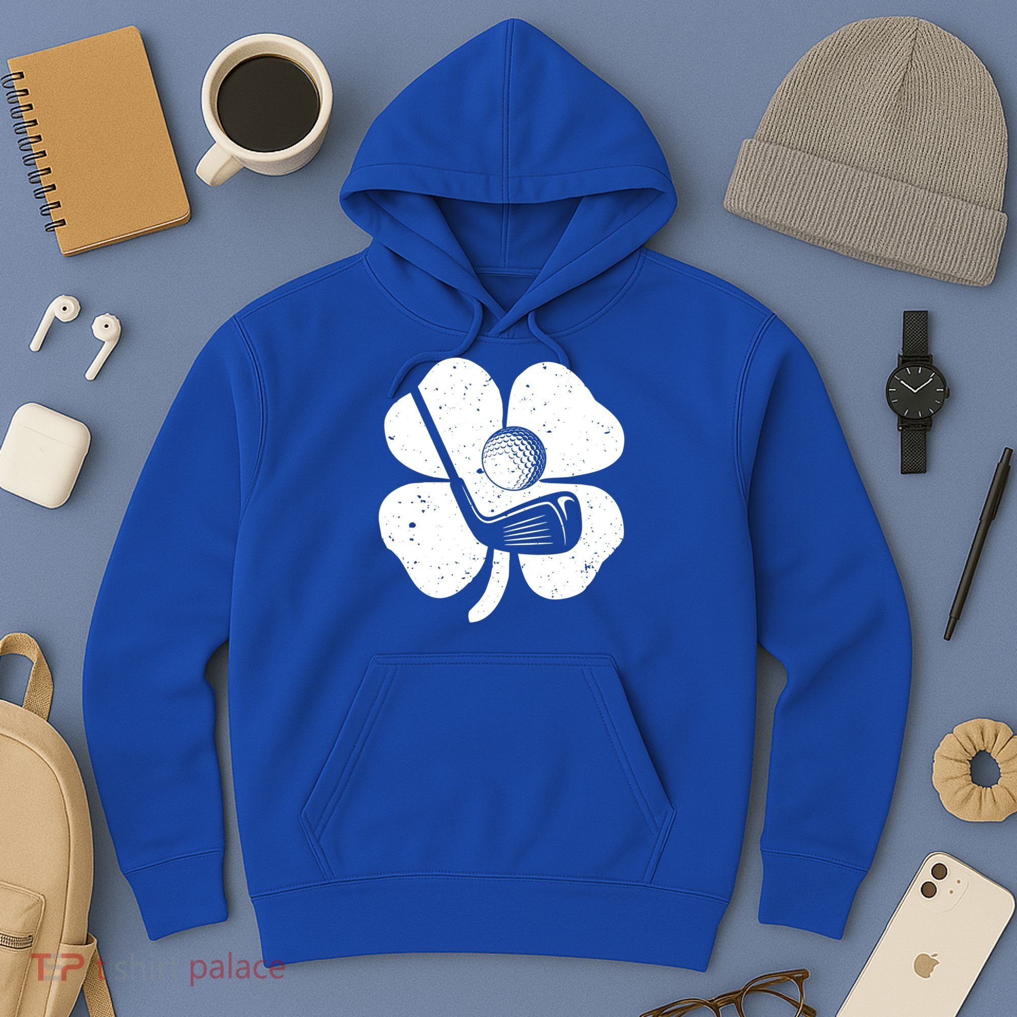 Fun Irish Golf Shamrocks Costume St Patrick's Day Gift Hoodie