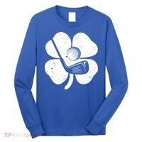 Fun Irish Golf Shamrocks Costume St Patrick's Day Gift Long Sleeve Shirt thumb 0