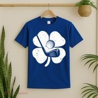 Fun Irish Golf Shamrocks Costume St Patrick's Day Gift T-Shirt thumb 2