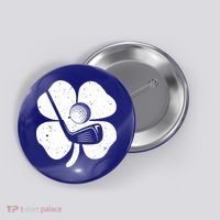 Fun Irish Golf Shamrocks Costume St Patrick's Day Gift Button thumb 0