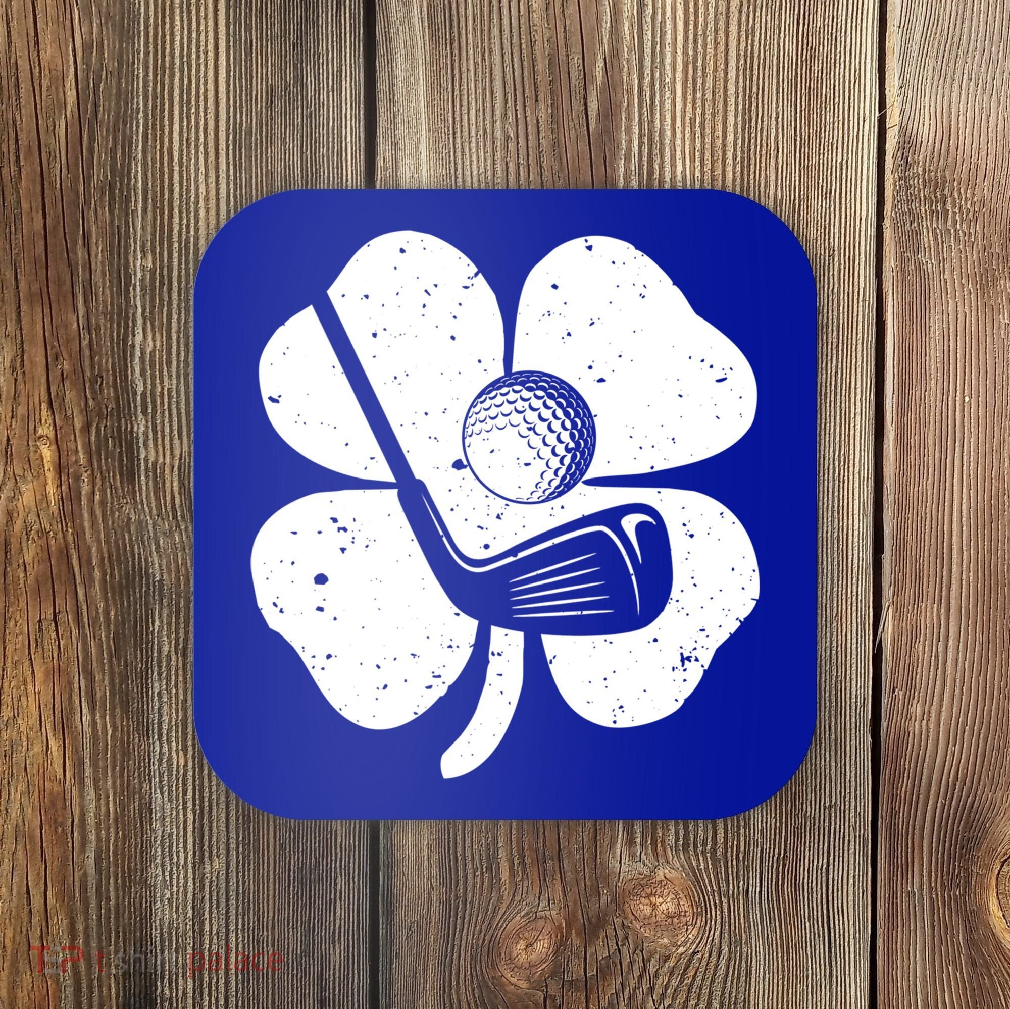 Fun Irish Golf Shamrocks Costume St Patrick's Day Gift Coaster