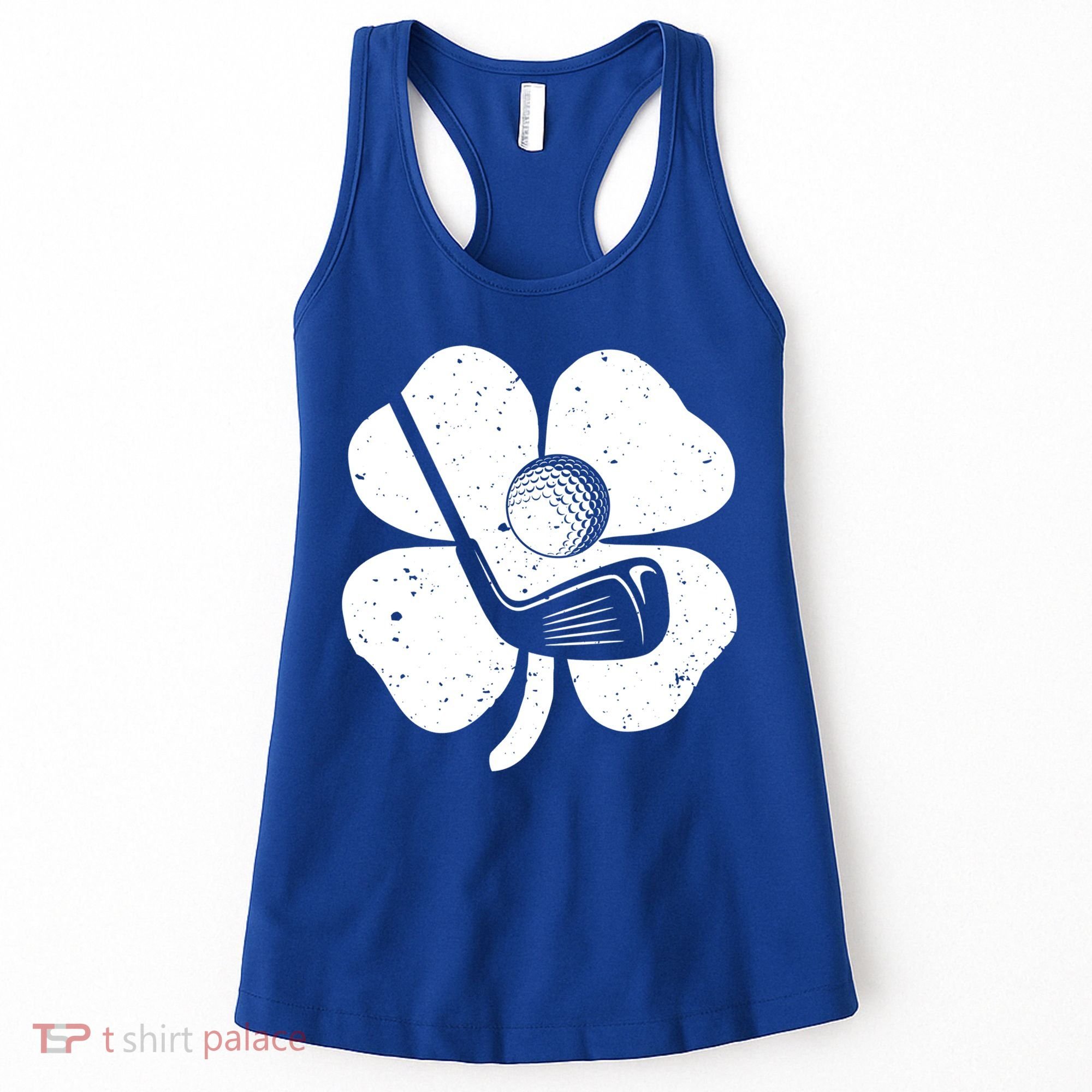 Fun Irish Golf Shamrocks Costume St Patrick's Day Gift Women's Tank Top