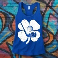 Fun Irish Golf Shamrocks Costume St Patrick's Day Gift Women's Tank Top thumb 3