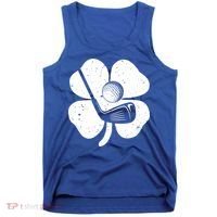 Fun Irish Golf Shamrocks Costume St Patrick's Day Gift Tank Top thumb 0