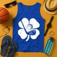 Fun Irish Golf Shamrocks Costume St Patrick's Day Gift Tank Top thumb 4