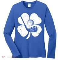 Fun Irish Golf Shamrocks Costume St Patrick's Day Gift Women's Long Sleeve Shirt thumb 0