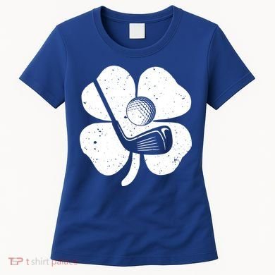 Fun Irish Golf Shamrocks Costume St Patrick's Day Gift Women's T-Shirt