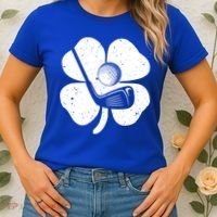 Fun Irish Golf Shamrocks Costume St Patrick's Day Gift Women's T-Shirt thumb 2