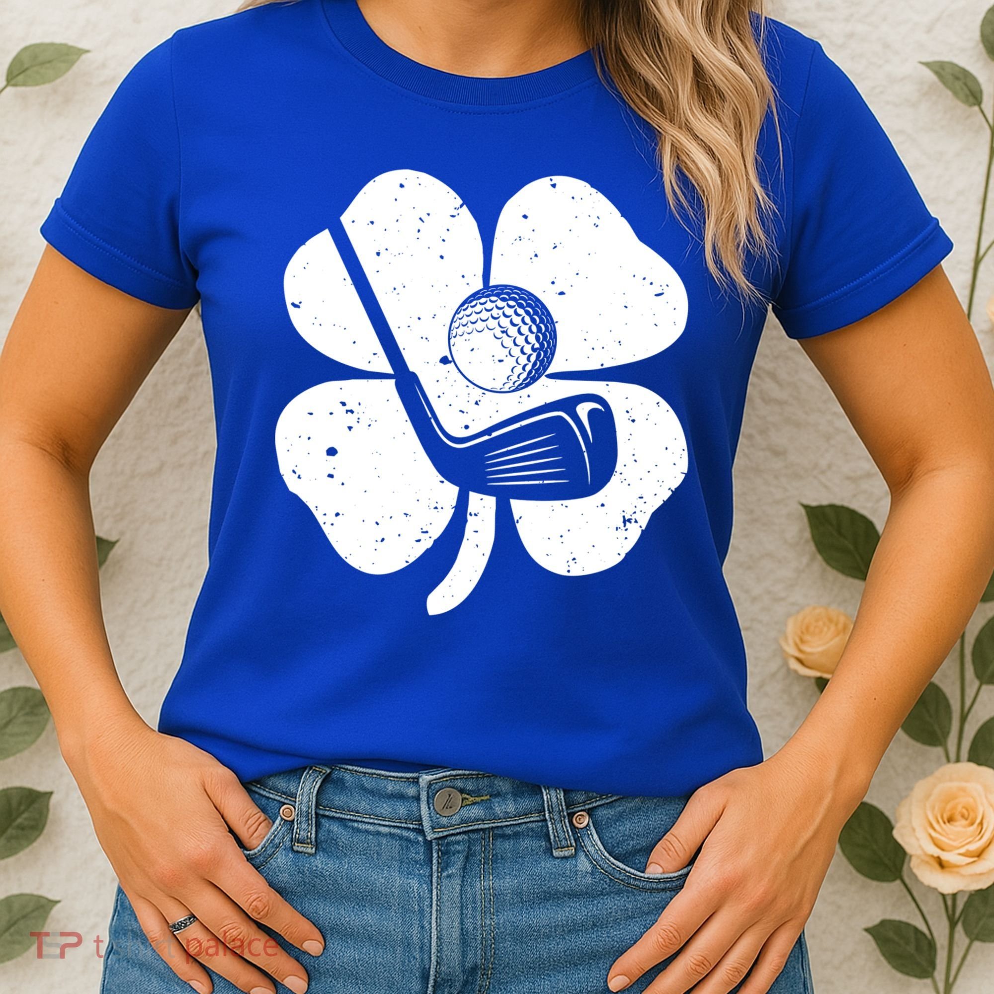 Fun Irish Golf Shamrocks Costume St Patrick's Day Gift Women's T-Shirt