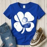 Fun Irish Golf Shamrocks Costume St Patrick's Day Gift Women's T-Shirt thumb 3