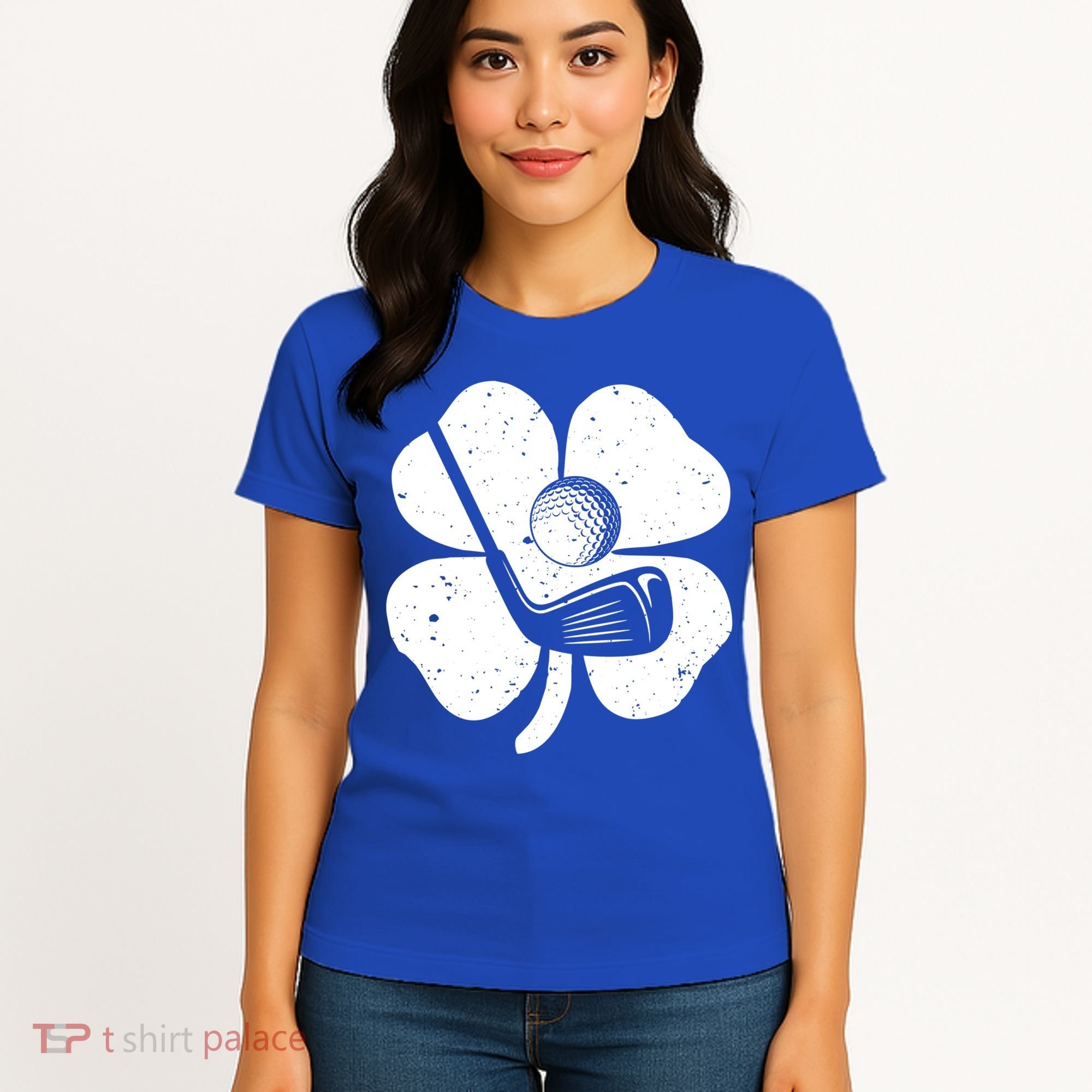 Fun Irish Golf Shamrocks Costume St Patrick's Day Gift Women's T-Shirt
