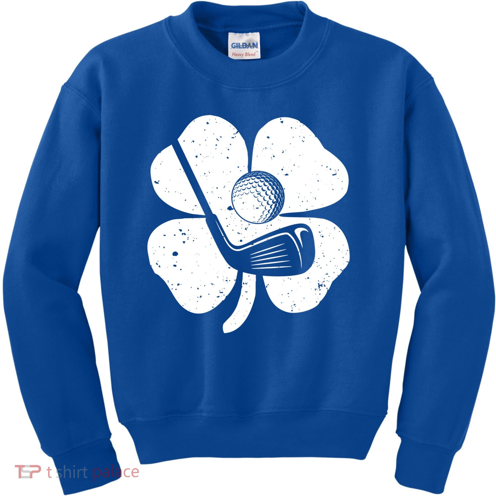 Fun Irish Golf Shamrocks Costume St Patrick's Day Gift Kids Sweatshirt