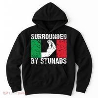Funny Italian Gift For Men Women Cool Surrounded By Stunads Hoodie thumb 0