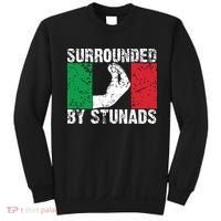 Funny Italian Gift For Men Women Cool Surrounded By Stunads Sweatshirt thumb 0