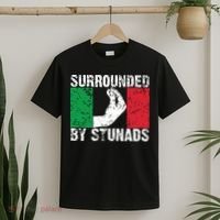 Funny Italian Gift For Men Women Cool Surrounded By Stunads T-Shirt thumb 2