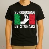 Funny Italian Gift For Men Women Cool Surrounded By Stunads T-Shirt thumb 3