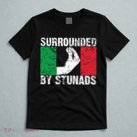 Funny Italian Gift For Men Women Cool Surrounded By Stunads T-Shirt thumb 5