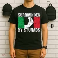 Funny Italian Gift For Men Women Cool Surrounded By Stunads T-Shirt thumb 6