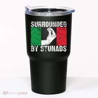 Funny Italian Gift For Men Women Cool Surrounded By Stunads Tumbler thumb 0
