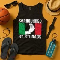 Funny Italian Gift For Men Women Cool Surrounded By Stunads Tank Top thumb 4