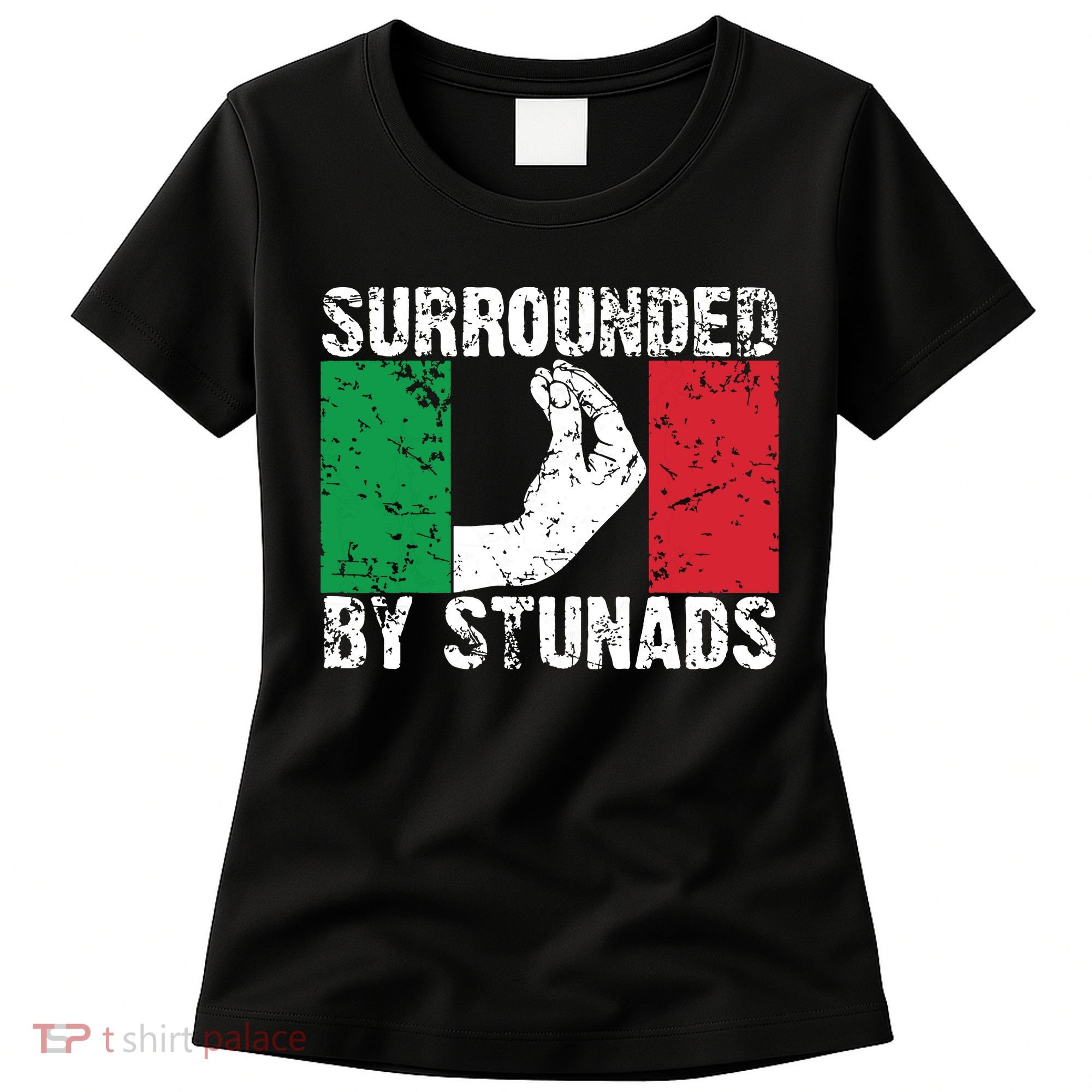 Funny Italian Gift For Men Women Cool Surrounded By Stunads Women's T-Shirt