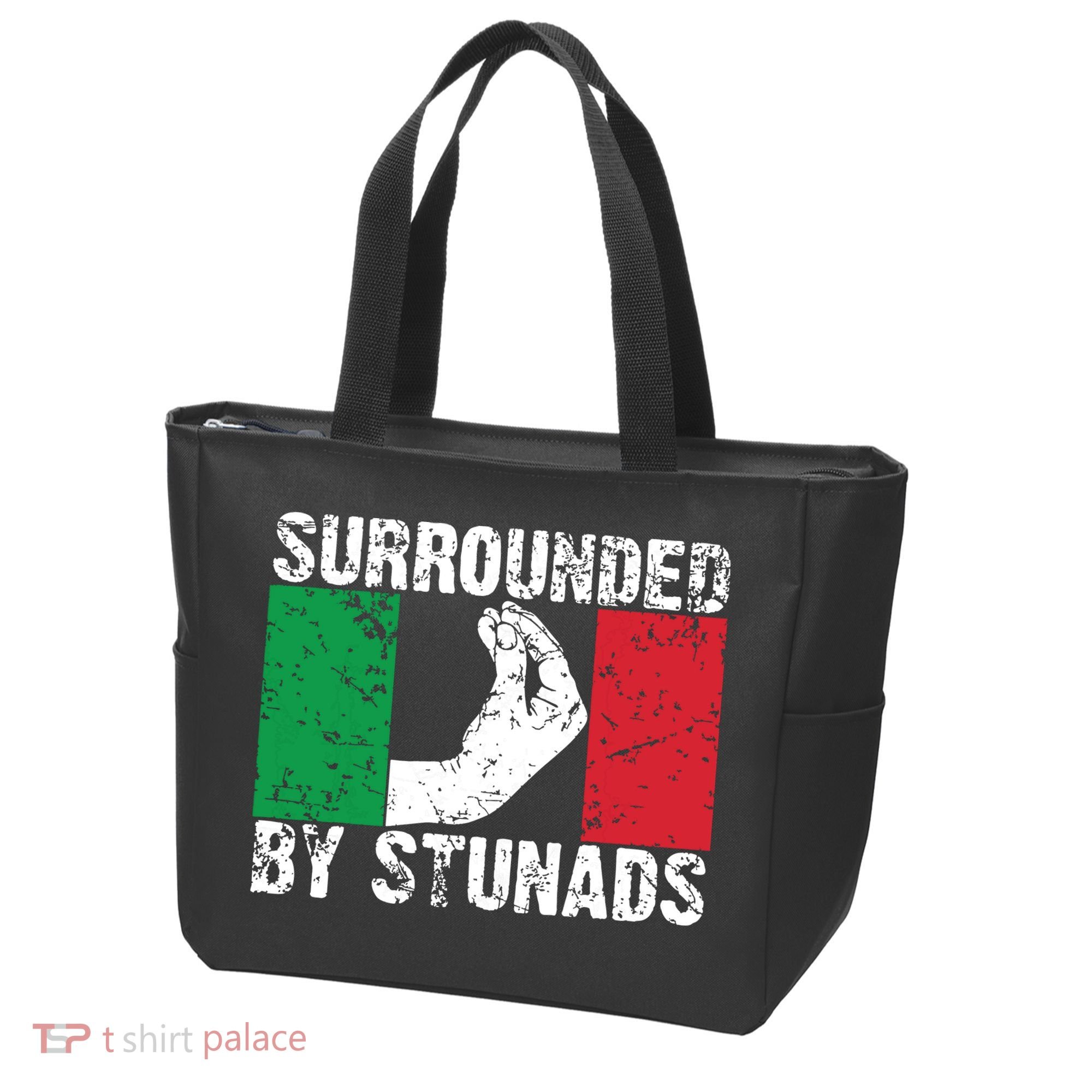 Funny Italian Gift For Men Women Cool Surrounded By Stunads Tote Bag