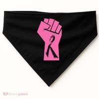 Fight Against Breast Cancer Fist USA-Made Doggie Bandana thumb 0