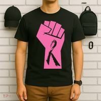 Fight Against Breast Cancer Fist T-Shirt thumb 6