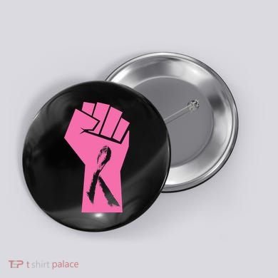Fight Against Breast Cancer Fist Button