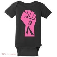 Fight Against Breast Cancer Fist Baby Bodysuit thumb 0