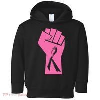 Fight Against Breast Cancer Fist Toddler Hoodie thumb 0