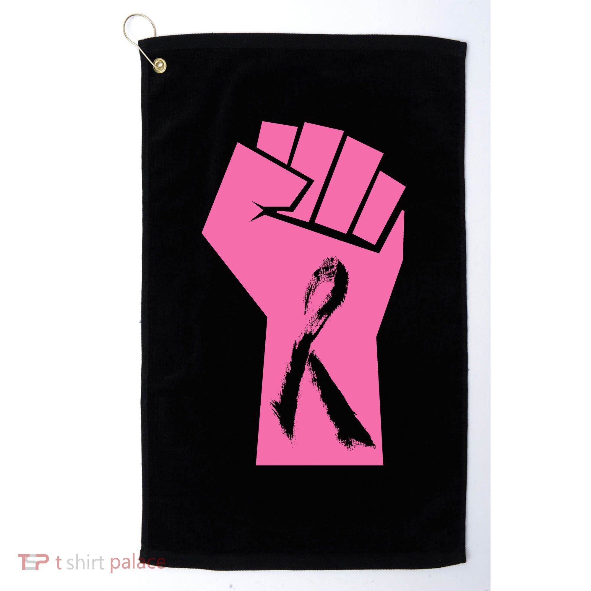 Fight Against Breast Cancer Fist Golf Towel