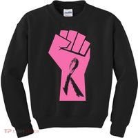 Fight Against Breast Cancer Fist Kids Sweatshirt thumb 0