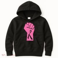 Fight Against Breast Cancer Fist Kids Hoodie thumb 0