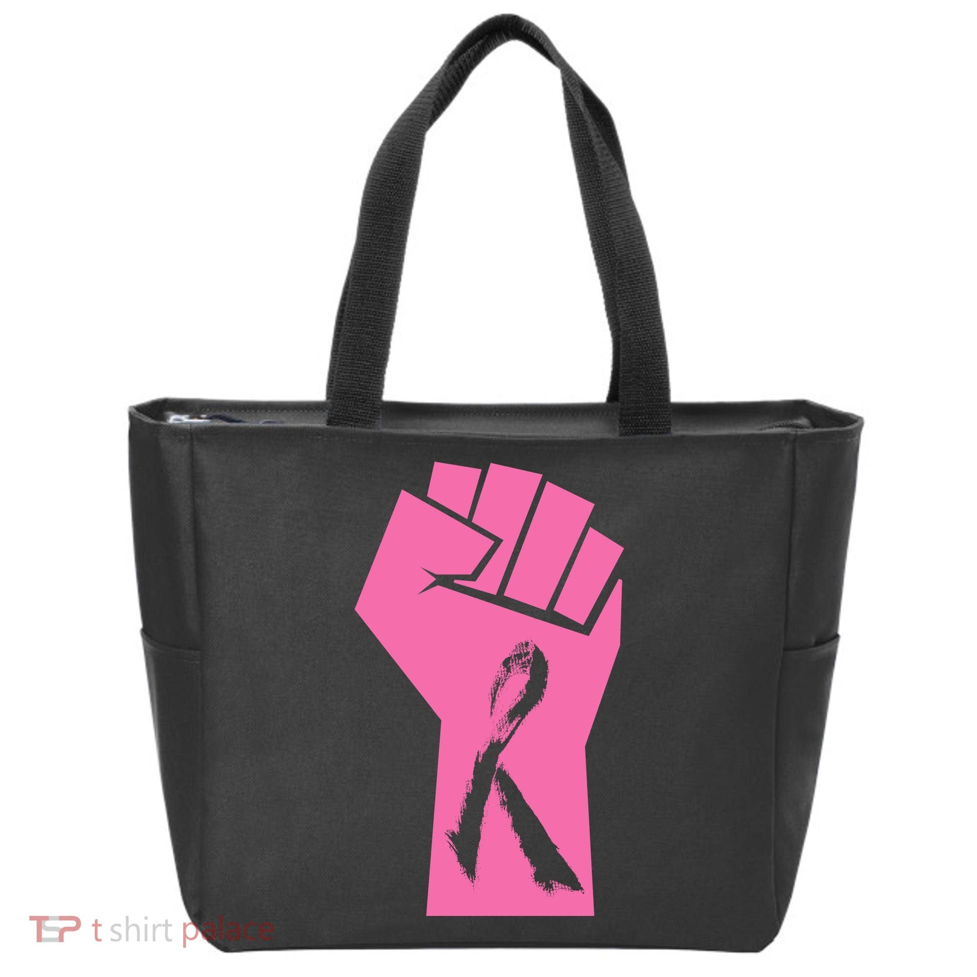 Fight Against Breast Cancer Fist Tote Bag