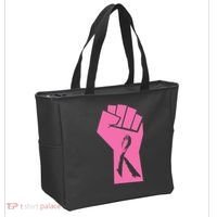 Fight Against Breast Cancer Fist Tote Bag thumb 2