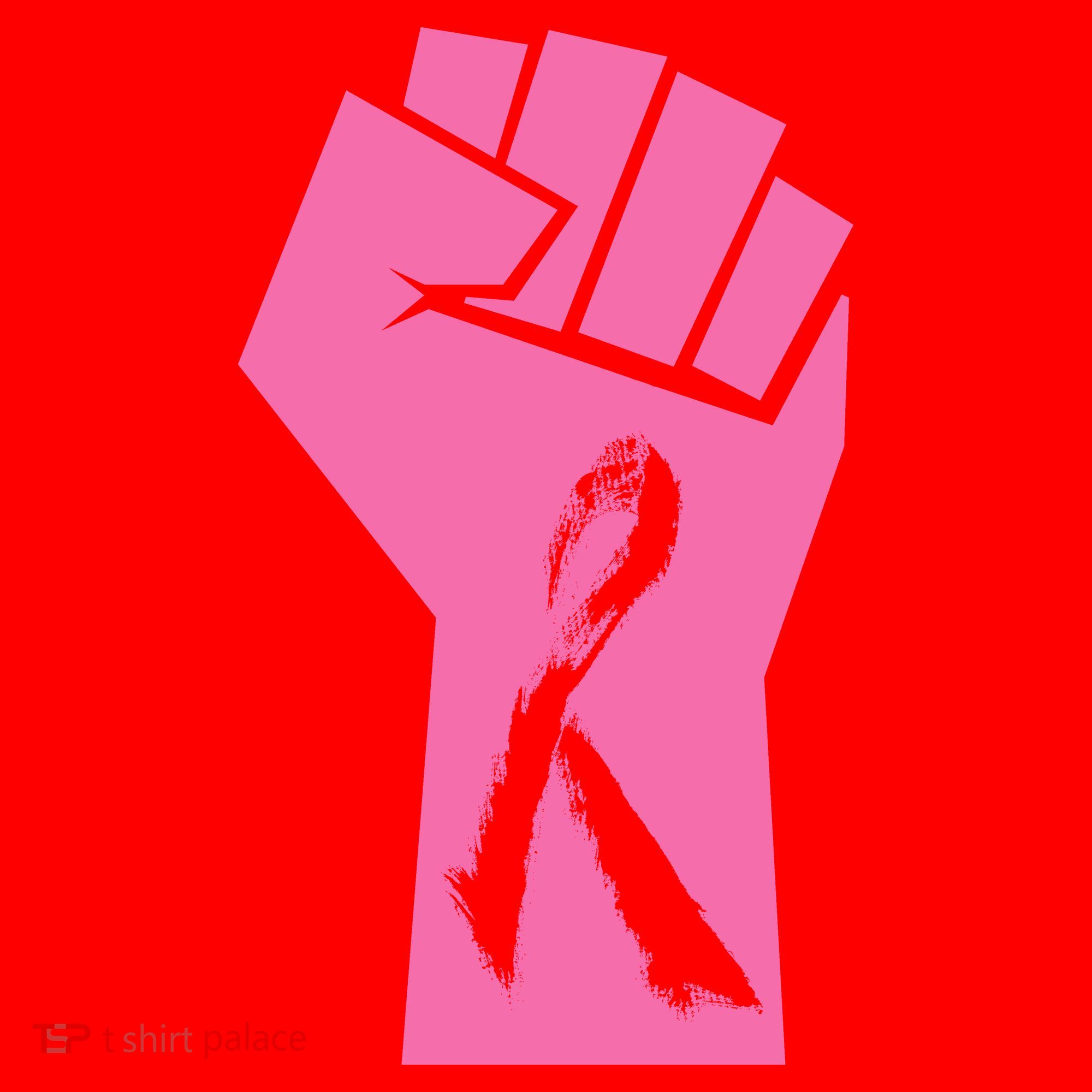 Fight Against Breast Cancer Fist Santa Hat