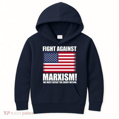 Fight Against Marxism Kids Hoodie