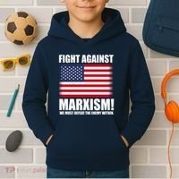 Fight Against Marxism Kids Hoodie thumb 2