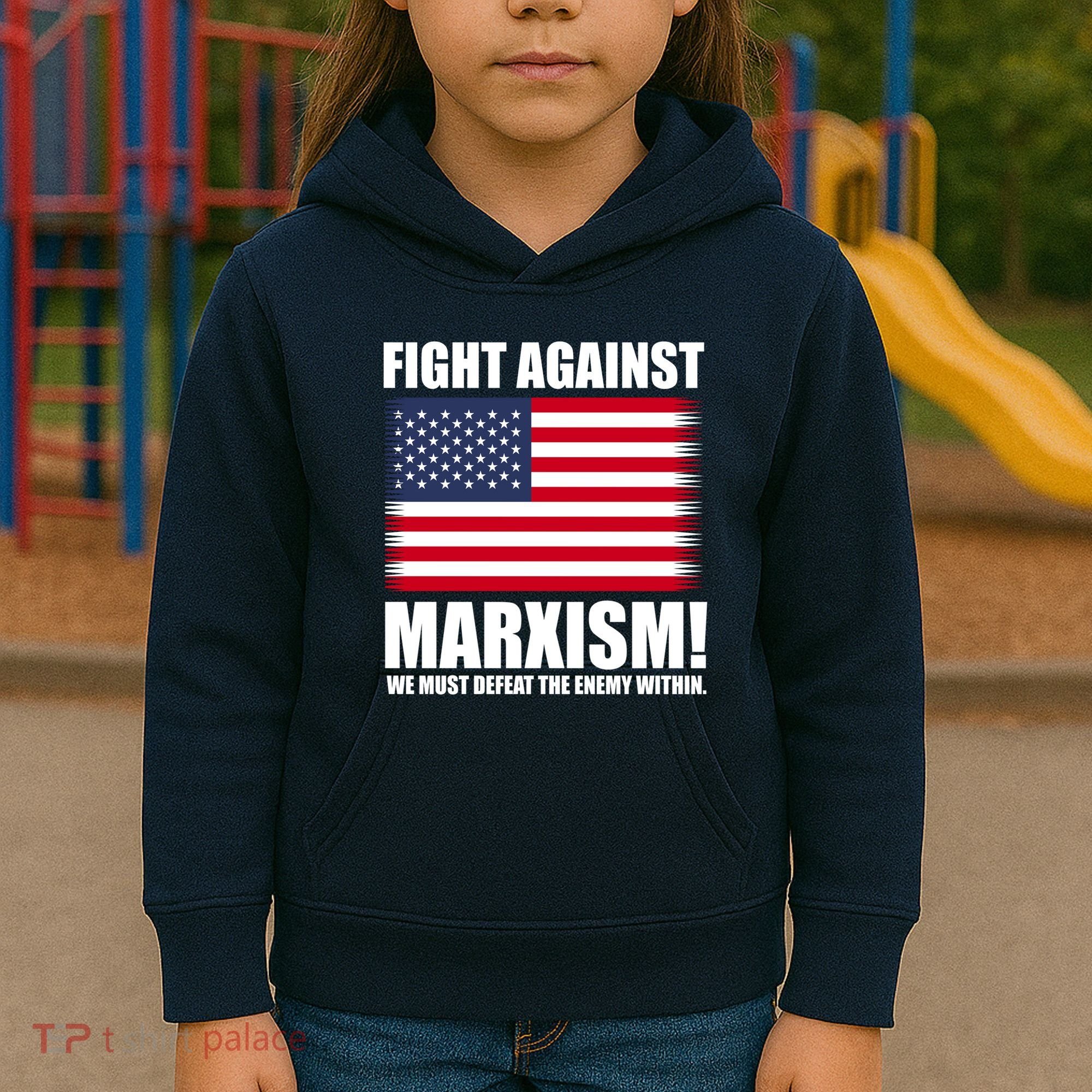Fight Against Marxism Kids Hoodie
