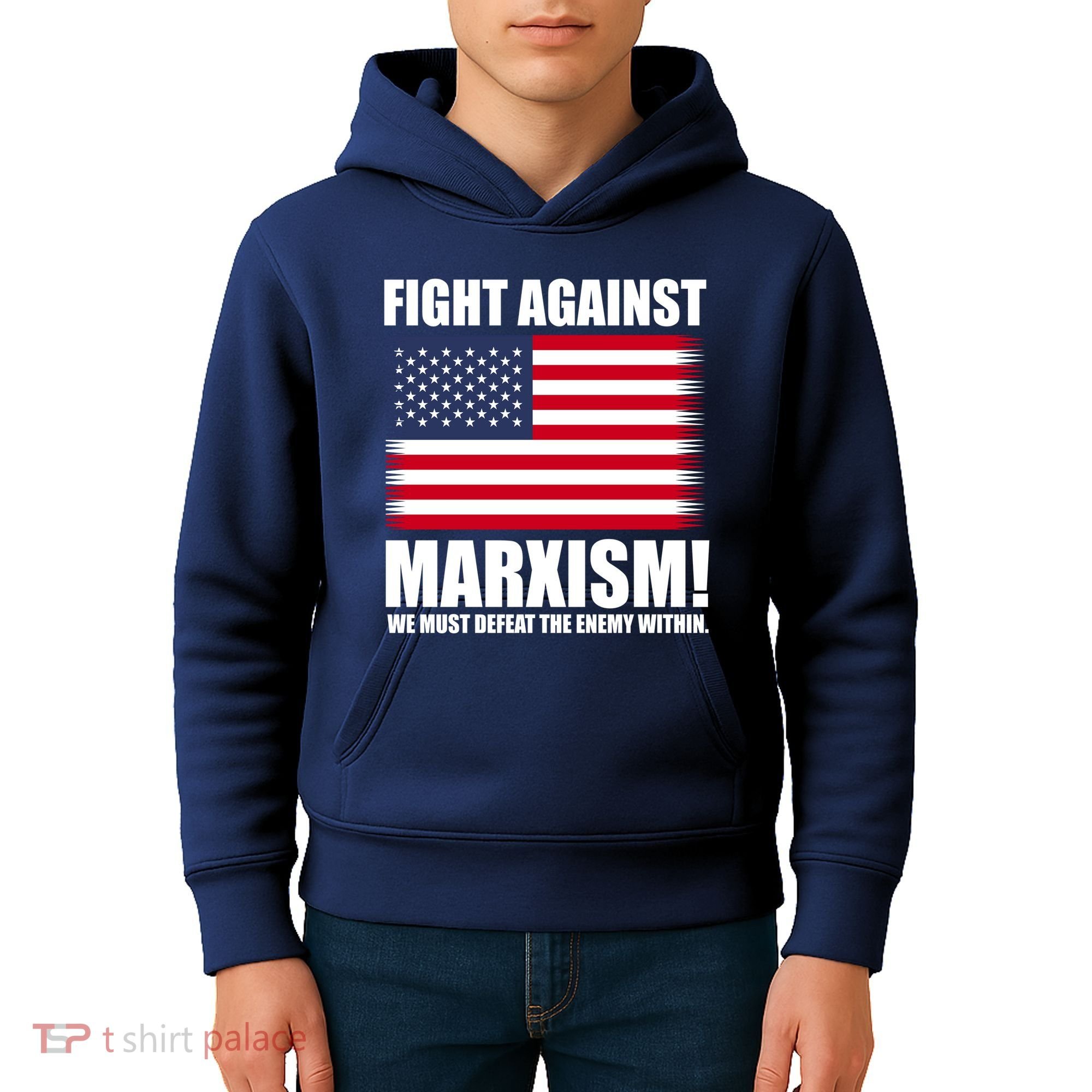 Fight Against Marxism Kids Hoodie