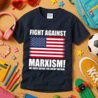 Fight Against Marxism Kids T-Shirt thumb 3