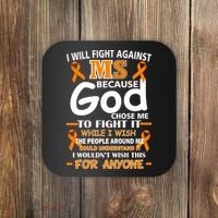 Fight Against MS Awareness Multiple Sclerosis Quote Coaster thumb 0
