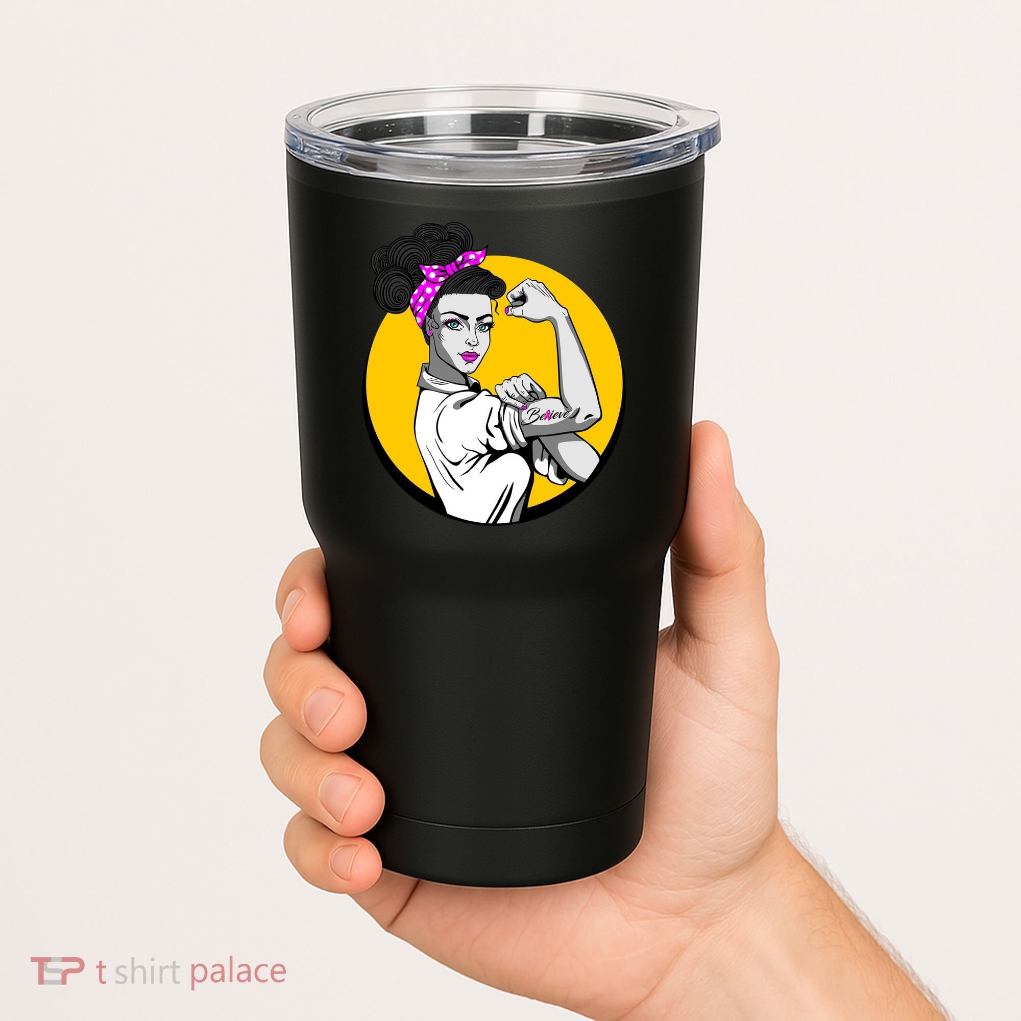 Fight Back Believe Breast Cancer Awareness Tumbler