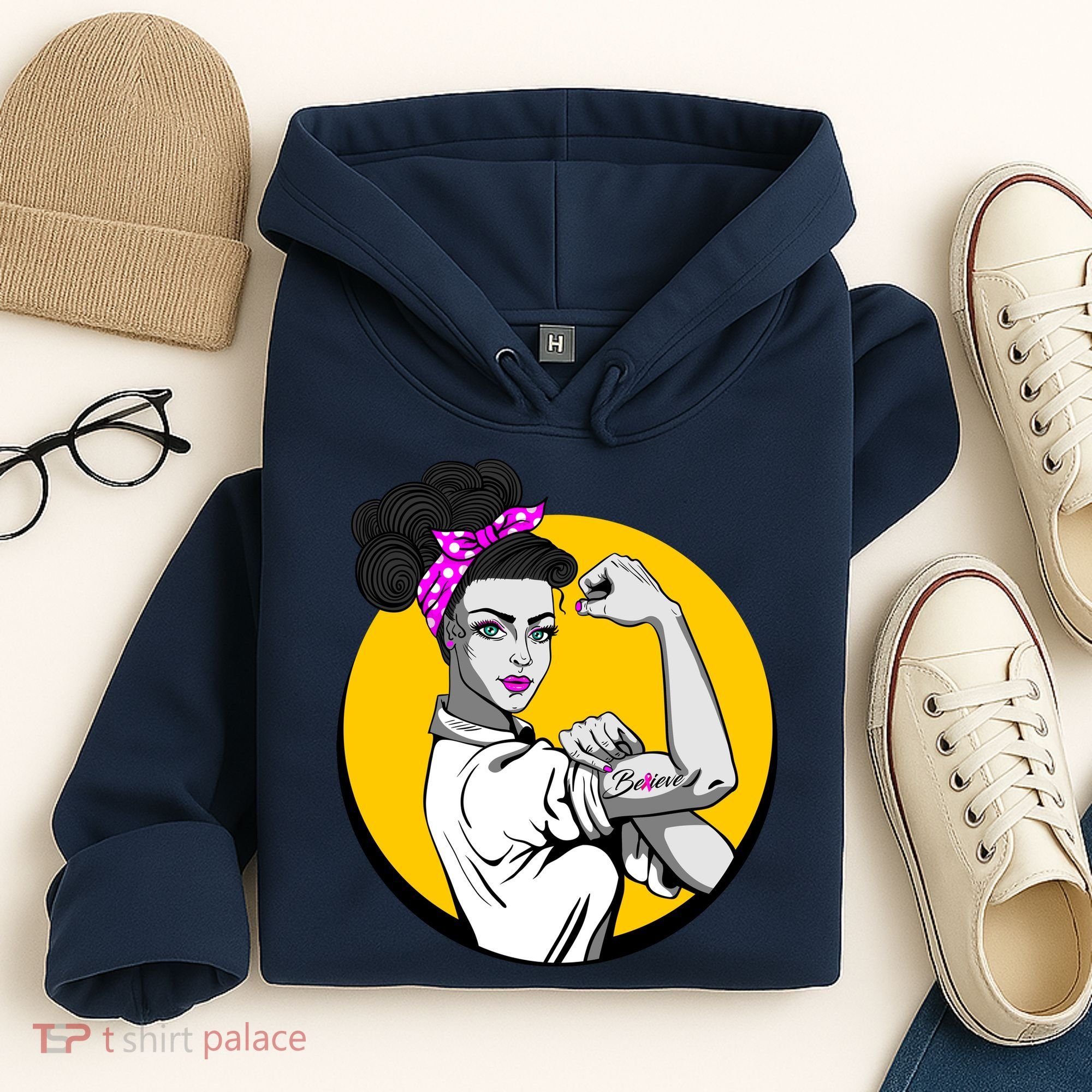 Fight Back Believe Breast Cancer Awareness Hoodie